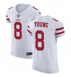 Mens Nike San Francisco 49ers 8 Steve Young White Vapor Untouchable Elite Player NFL Jersey