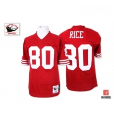 Mitchell and Ness San Francisco 49ers 80 Jerry Rice Authentic Red Team Color Throwback NFL Jersey