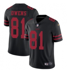 Nike 49ers #81 Terrell Owens Black Alternate Mens Stitched NFL Vapor Untouchable Limited Jersey
