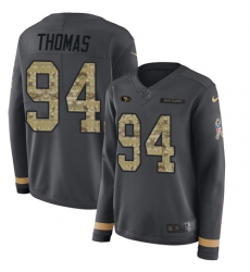 Nike 49ers #94 Solomon Thomas Anthracite Salute to Service