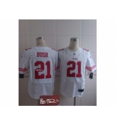 Nike San Francisco 49ers 21 Reggie Bush white Elite Signature NFL Jersey