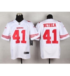 Nike San Francisco 49ers 41 Antoine Bethea White Elite NFL Jersey