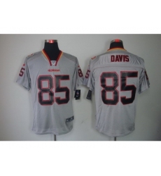 Nike San Francisco 49ers 85 Vernon Davis Grey Elite Lights Out NFL Jersey