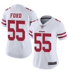 49ers 55 Dee Ford White Womens Stitched Football Vapor Untouchable Limited Jersey