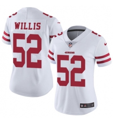 Nike 49ers #52 Patrick Willis White Womens Stitched NFL Vapor Untouchable Limited Jersey