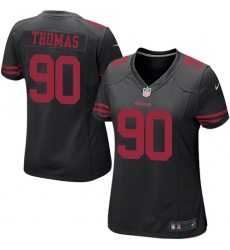 Nike 49ers #90 Solomon Thomas Black Alternate Womens Stitched NFL Elite Jersey