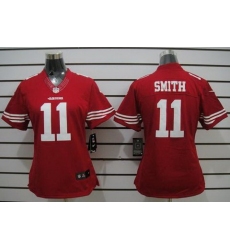 Women Nike San Francisco 49ers 11# Alex Smith Red LIMITED NFL Jerseys