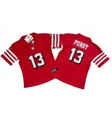 Women San Francisco 49ers 13 Brock Purdy New Red 2023 F U S E  Stitched Football Jersey 