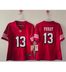 Women San Francisco 49ers 13 Brock Purdy Red F U S E Vapor Untouchable Stitched Jersey  Women San Francisco 49ers 13 Brock Purdy Red F U S E Vapor Untouchable Stitched Jersey