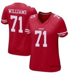 Women San Francisco 49ers 71 Trent Williams Red Vapor Untouchable Limited Stitched Football Jersey Women San Francisco 49ers 71 Trent Williams Red Vapor Untouchable Limited Stitched Football Jersey