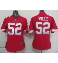 Womens Nike San Francisco 49ers 52 Willis Red Nike NFL Jerseys