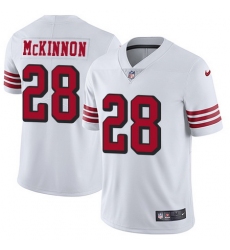 Nike 49ers #28 Jerick McKinnon White Rush Youth Stitched NFL Vapor Untouchable Limited Jersey