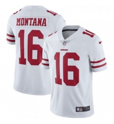 Youth Nike San Francisco 49ers 16 Joe Montana White Vapor Untouchable Limited Player NFL Jersey