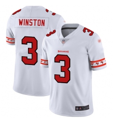 Buccaneers 3 Jameis Winston White Mens Stitched Football Limited Team Logo Fashion Jersey