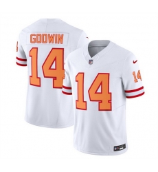 Men Tampa Bay Buccaneers 14 Chris Godwin 2023 F U S E  White Throwback Limited Stitched Jersey