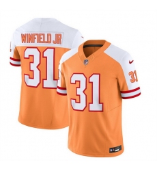 Men Tampa Bay Buccaneers 31 Antoine Winfield Jr  2023 F U S E  White Gold Throwback Limited Stitched Jersey