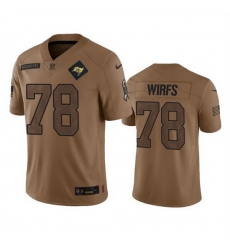 Men Tampa Bay Buccaneers 78 Tristan Wirfs 2023 Brown Salute To Service Limited Stitched Jersey