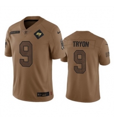 Men Tampa Bay Buccaneers 9 Joe Tryon 2023 Brown Salute To Service Limited Stitched Jersey