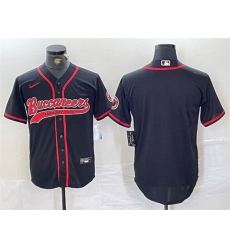 Men Tampa Bay Buccaneers Blank Black Cool Base Stitched Baseball Jersey