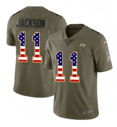 Mens Nike Tampa Bay Buccaneers 11 DeSean Jackson Limited OliveUSA Flag 2017 Salute to Service NFL Jersey