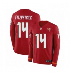 Mens Nike Tampa Bay Buccaneers 14 Ryan Fitzpatrick Limited Red Therma Long Sleeve NFL Jersey