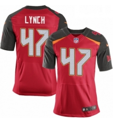 Mens Nike Tampa Bay Buccaneers 47 John Lynch Elite Red Team Color NFL Jersey