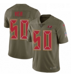 Mens Nike Tampa Bay Buccaneers 50 Vita Vea Limited Olive 2017 Salute to Service NFL Jersey