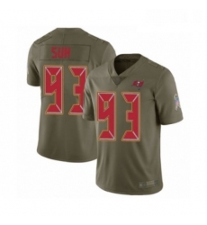 Mens Tampa Bay Buccaneers 93 Ndamukong Suh Limited Olive 2017 Salute to Service Football Jersey