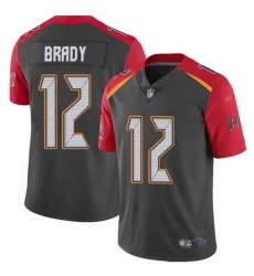 Nike Buccaneers 12 Tom Brady Gray Men Stitched NFL Limited Inverted Legend Jersey