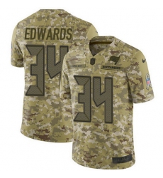 Nike Buccaneers 34 Mike Edwards Camo Men Stitched NFL Limited 2018 Salute To Service Jersey