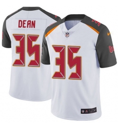 Nike Buccaneers 35 Jamel Dean White Men Stitched NFL Vapor Untouchable Limited Jersey