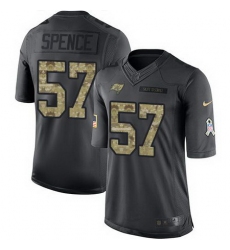 Nike Buccaneers #57 Noah Spence Black Mens Stitched NFL Limited 2016 Salute to Service Jersey