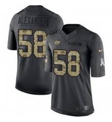 Nike Buccaneers #58 Kwon Alexander Black Mens Stitched NFL Limited 2016 Salute to Service Jersey