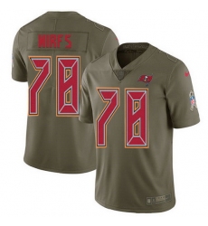 Nike Buccaneers 78 Tristan Wirfs Olive Men Stitched NFL Limited 2017 Salute To Service Jersey