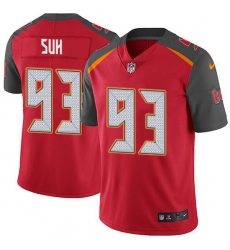Nike Buccaneers 93 Ndamukong Suh Red Team Color Men Stitched NFL Vapor Untouchable Limited Jersey
