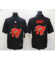 Nike Tampa Bay Buccaneers 12 Tom Brady Black Shadow Logo Limited Jersey