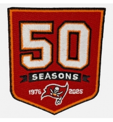 Tampa Bay Buccaneers 50TH Anniversary Patch Red Biaog