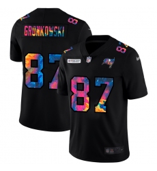 Tampa Bay Buccaneers 87 Rob Gronkowski Men Nike Multi Color Black 2020 NFL Crucial Catch Vapor Untouchable Limited Jersey