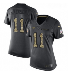 Womens Nike Tampa Bay Buccaneers 11 DeSean Jackson Limited Black 2016 Salute to Service NFL Jersey
