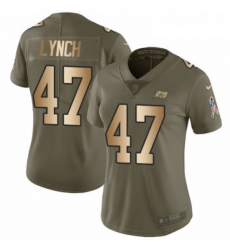 Womens Nike Tampa Bay Buccaneers 47 John Lynch Limited OliveGold 2017 Salute to Service NFL Jersey