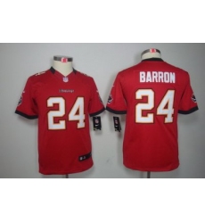 Youth Nike Tampa Bay Buccanee #24 Mark Barron Red Color[Youth Limited Jerseys]