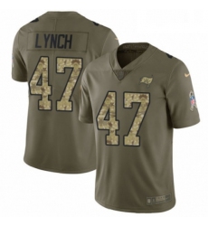 Youth Nike Tampa Bay Buccaneers 47 John Lynch Limited OliveCamo 2017 Salute to Service NFL Jersey