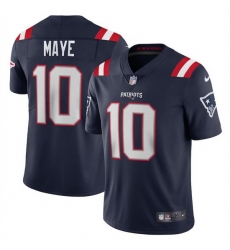 Men New England Patriots 10 Drake Maye Navy 2024 Draft Vapor Limited Stitched Football Jersey