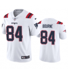 Men New England Patriots 84 Kendrick Bourne White Vapor Untouchable Stitched Football Jersey