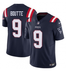 Men New England Patriots 9 Kayshon Boutte Navy 2025 F U S E  Vapor Limited Stitched Football Jersey