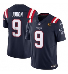 Men New England Patriots 9 Matthew Judon Navy 2023 F U S E  With John Madden Patch Vapor Limited Stitched Football Jersey