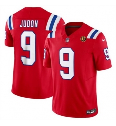 Men New England Patriots 9 Matthew Judon Red 2023 F U S E  With John Madden Patch Vapor Limited Stitched Football Jersey