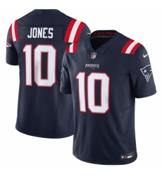 Men's New England Patriots #10 Mac Jones Navy 2023 F.U.S.E. Vapor Limited Stitched Football Jersey