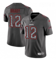 Mens Nike New England Patriots 12 Tom Brady Gray Static Vapor Untouchable Limited NFL Jersey