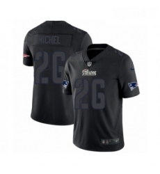 Mens Nike New England Patriots 26 Sony Michel Limited Black Rush Impact NFL Jersey